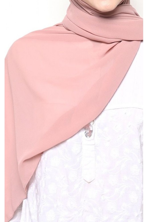 Pasmina Cerutti Baby Doll Jahit Tepi Old Rose